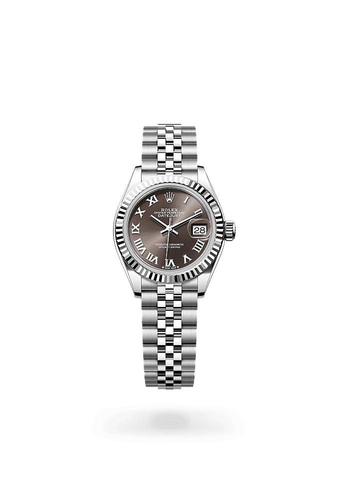 Lady-Datejust - Oyster, 28 mm, Oystersteel and white gold