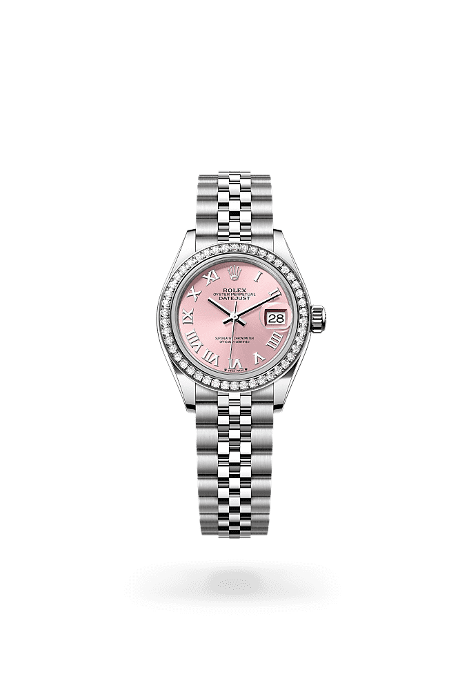 Lady-Datejust - Oyster, 28 mm, Oystersteel, white gold and diamonds