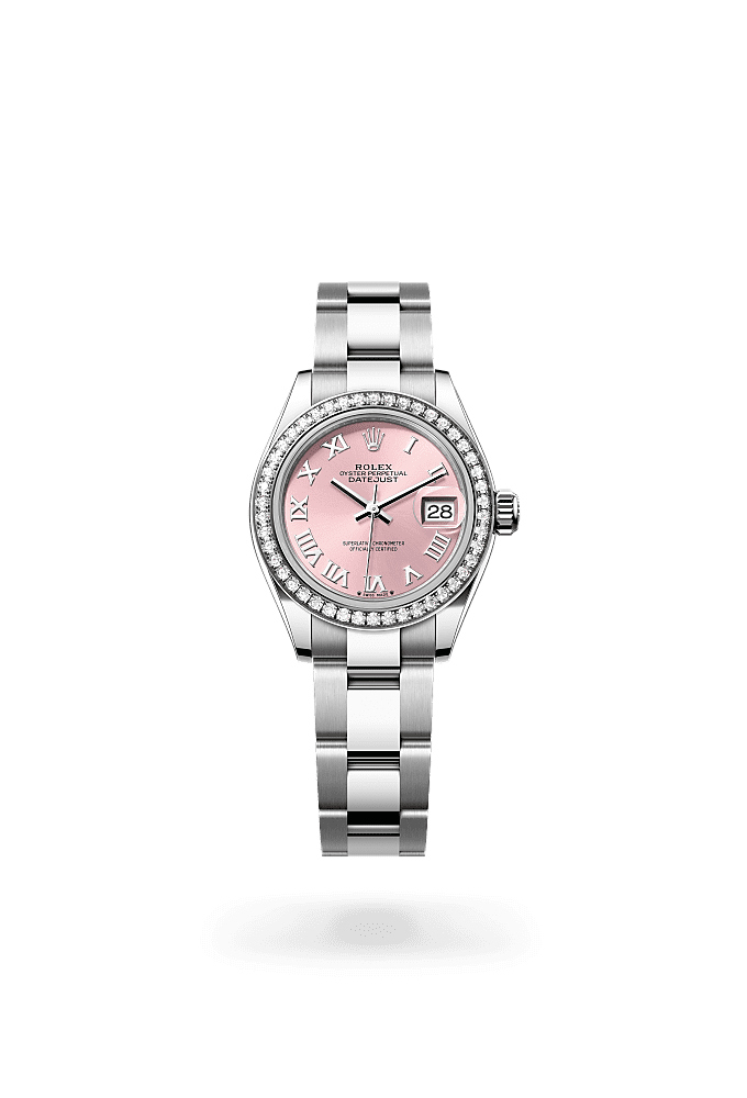 Lady-Datejust - Oyster, 28 mm, Oystersteel, white gold and diamonds