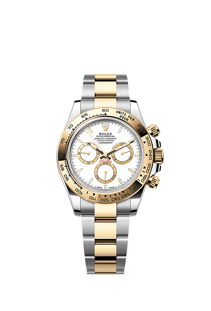 Rolex Daytona yellow Rolesor white