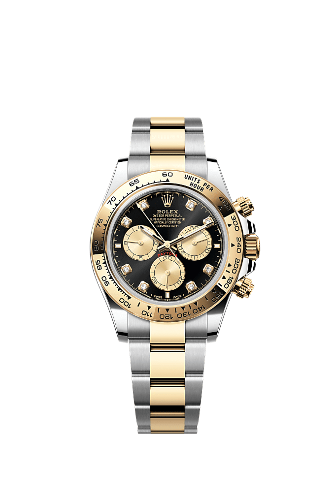 Rolex Daytona yellow Rolesor black