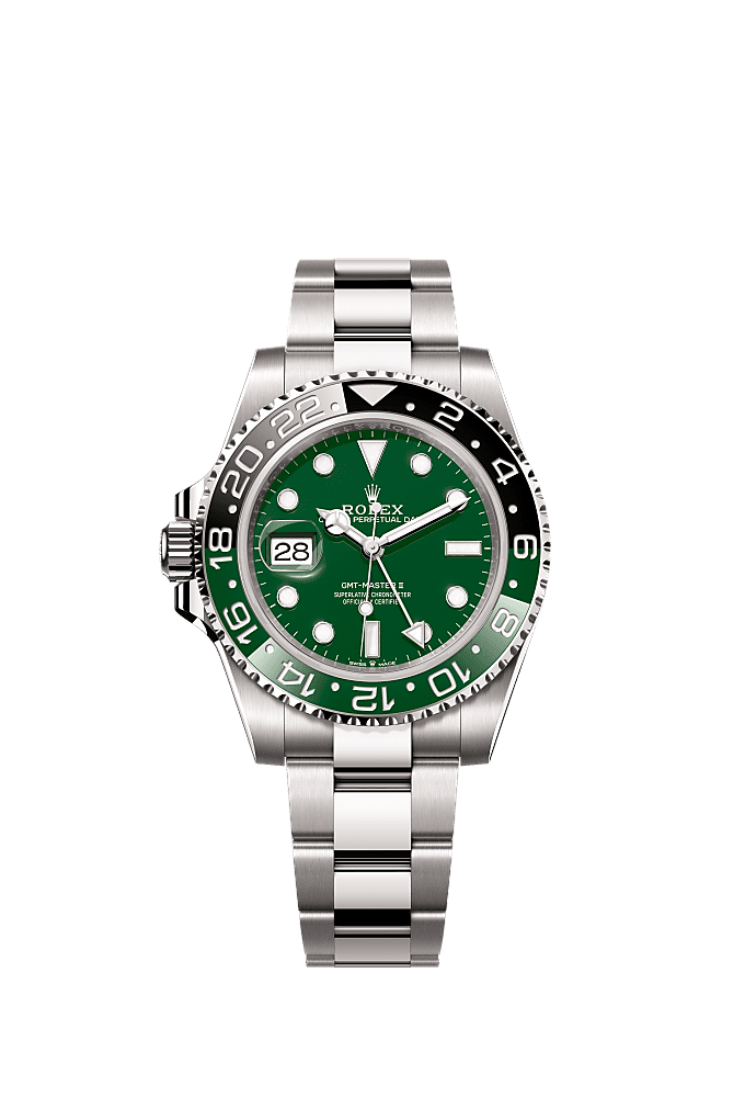 Rolex GMT-Master II white gold green ceramic