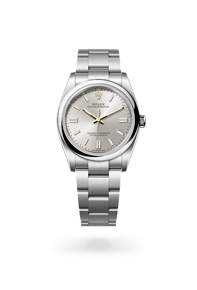 Oyster Perpetual 36, Oyster, 36 mm, Oystersteel, Dial : Perak, Rolex