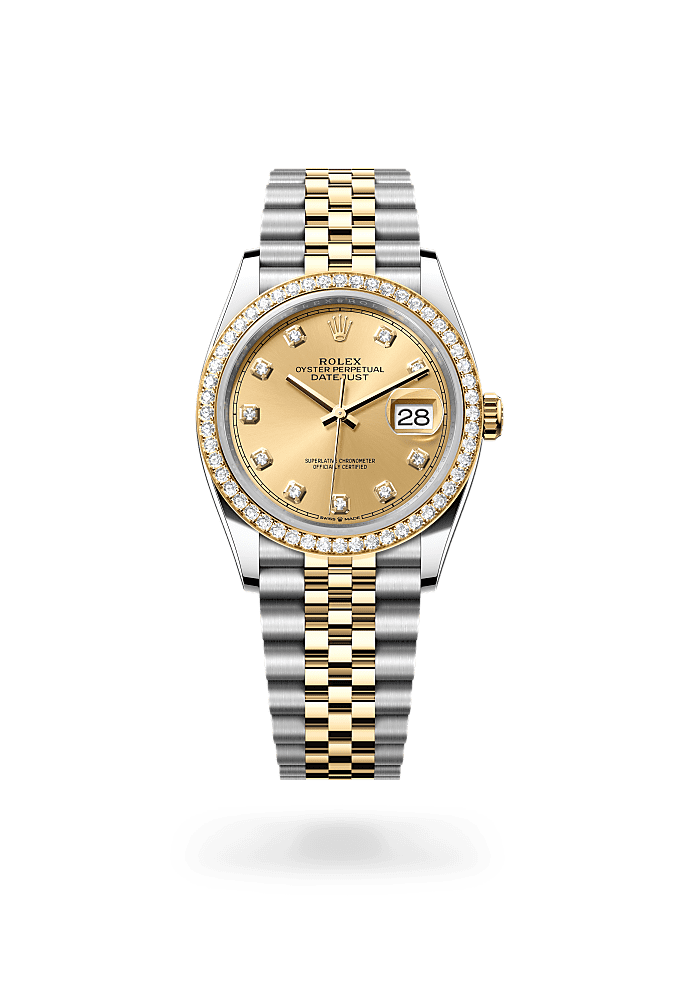 ロレックス　Rolex デイトジャスト　レディース　ダイヤ　ゴールド　コンビ ロレックス レディ デイトジャスト ウォッチ：18 ct イエロー
