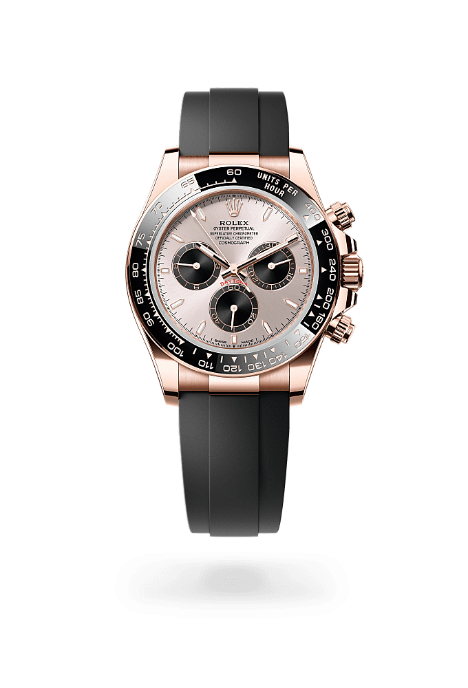 Cosmograph Daytona, Oyster, 40 mm, emas Everose, Permukaan : Sundust dan hitam terang, Rolex
