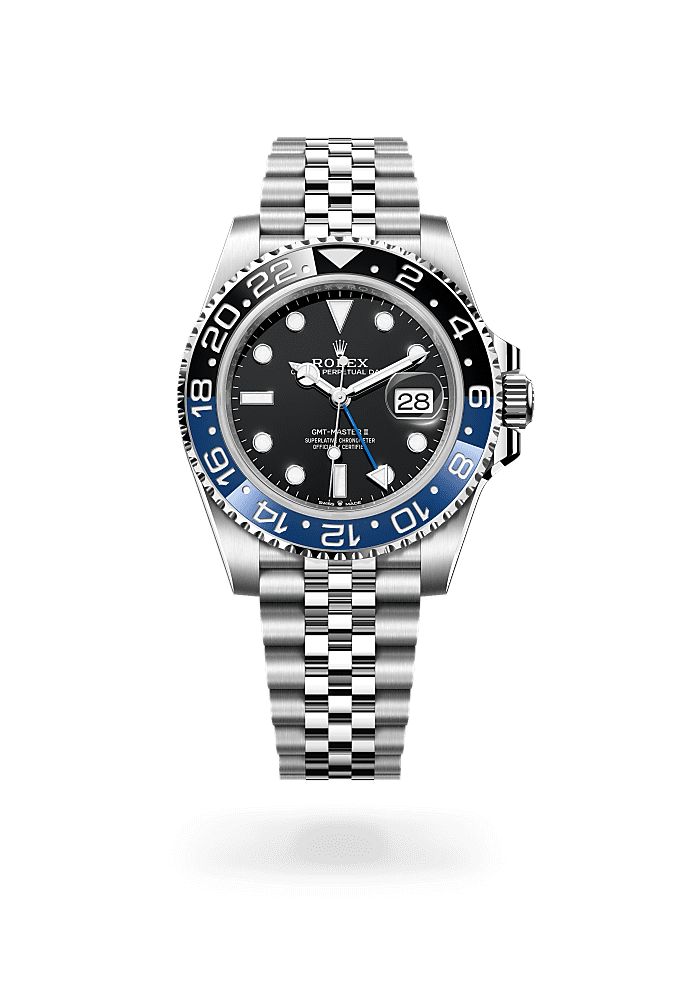 GMT-मास्टर II, ऑयस्टर, 40 मिमी, ऑयस्टरस्टील, डायल : ब्लैक, Rolex