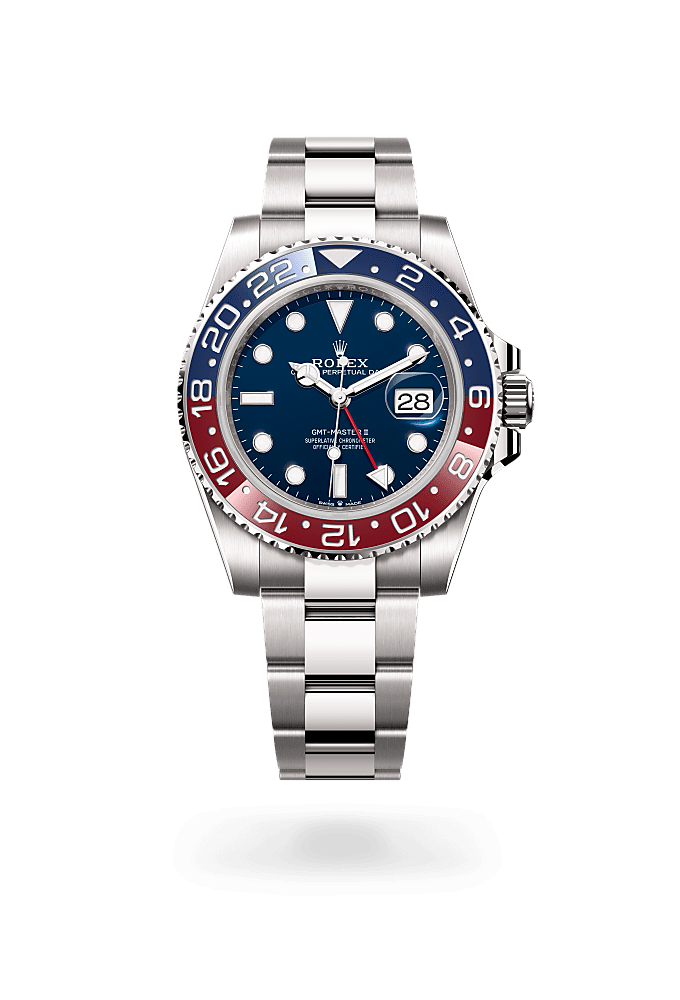 GMT-Master II, Oyster, 40 มม., ทองคำขาว, หน้าปัด : สีน้ำเงินเข้ม, Rolex