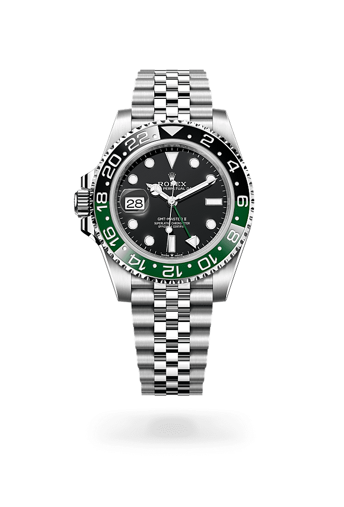 GMT-Master II, Oyster, 40 มม., Oystersteel, หน้าปัด : สีดำ, Rolex