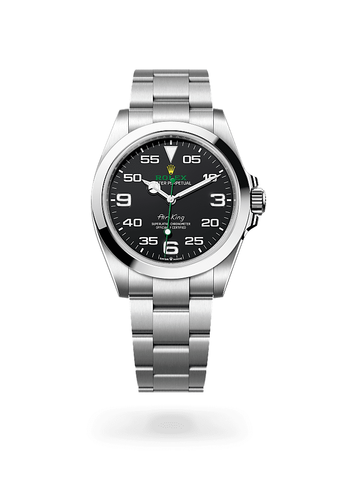 Air-King, Oyster, 40 mm, acero Oystersteel, Esfera : Negra, Rolex