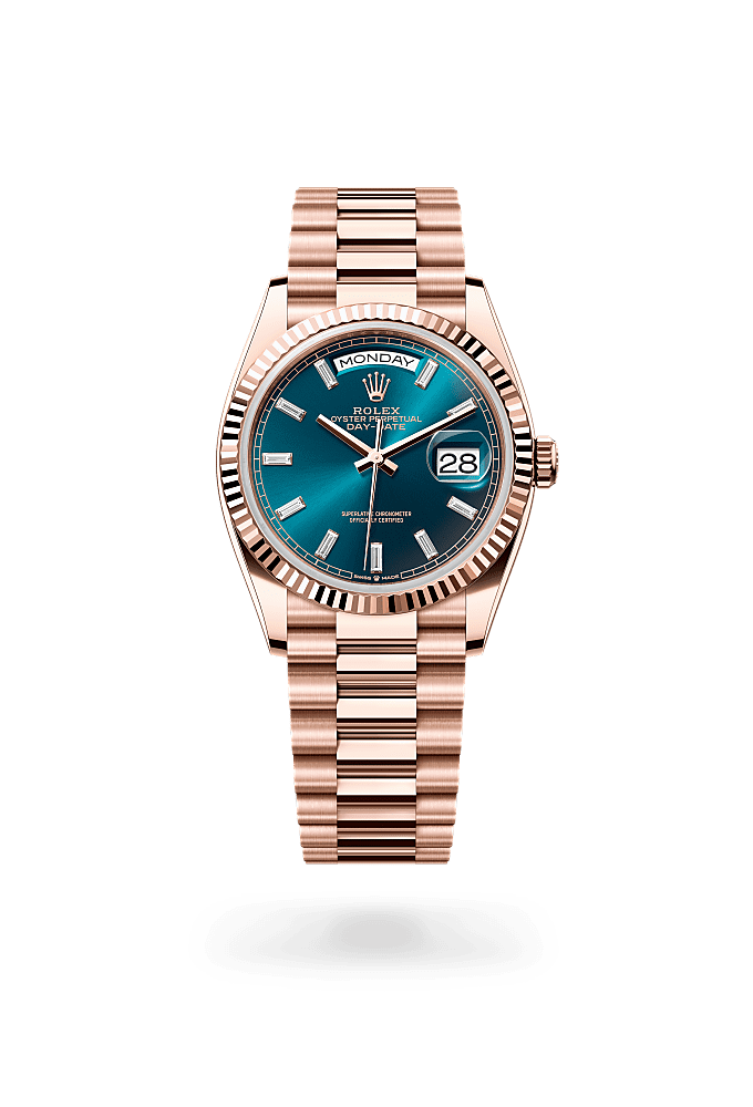 ロレックス デイデイト 36 ウォッチ：18 ct エバーローズ