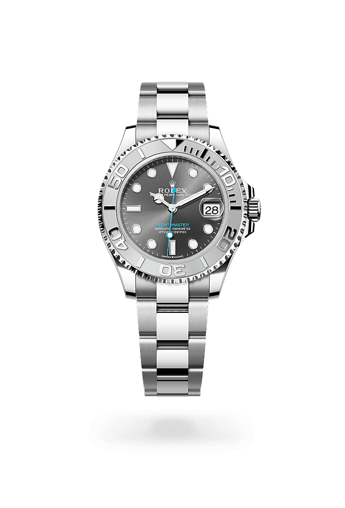 Yacht-Master 37, Oyster, 37 mm, acero Oystersteel y platino, Esfera : Pizarra, Rolex