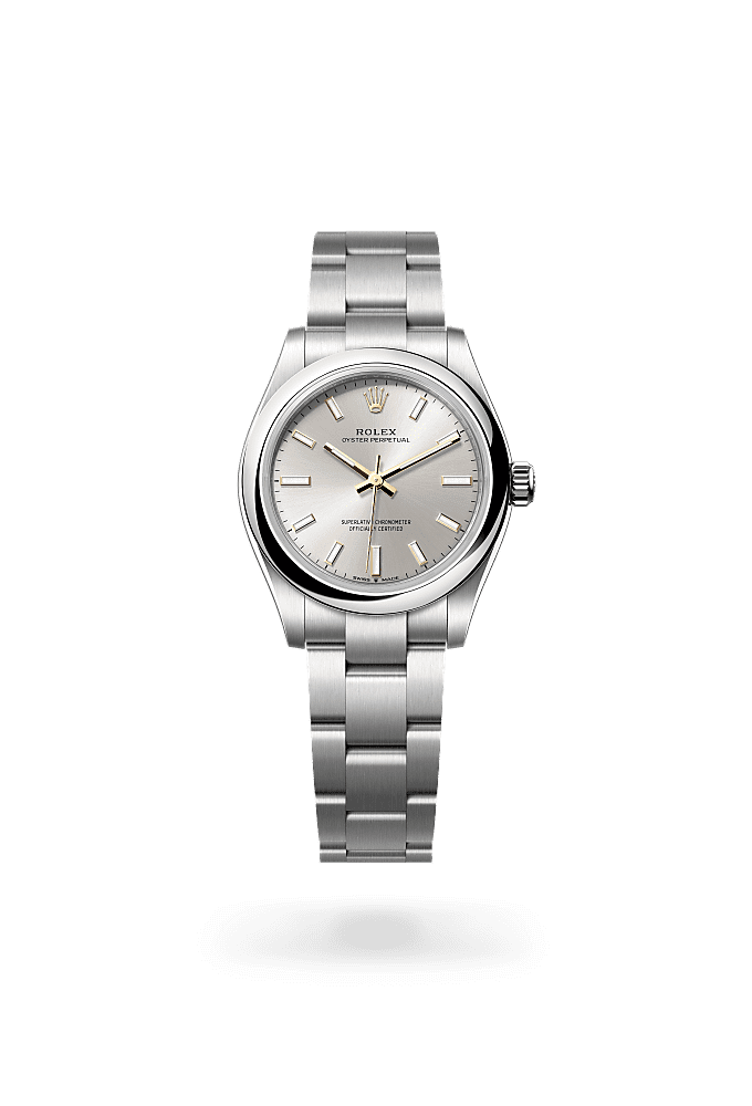 Oyster Perpetual 31, 蠔式，31毫米，蠔式鋼, 錶面 : 銀色, Rolex