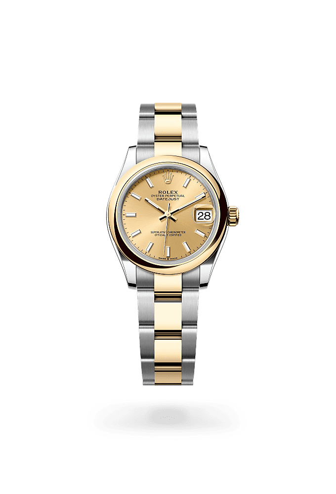 Datejust 31, Oyster, 31 mm, Oystersteel and yellow gold, Dial : Champagne-colour, Rolex