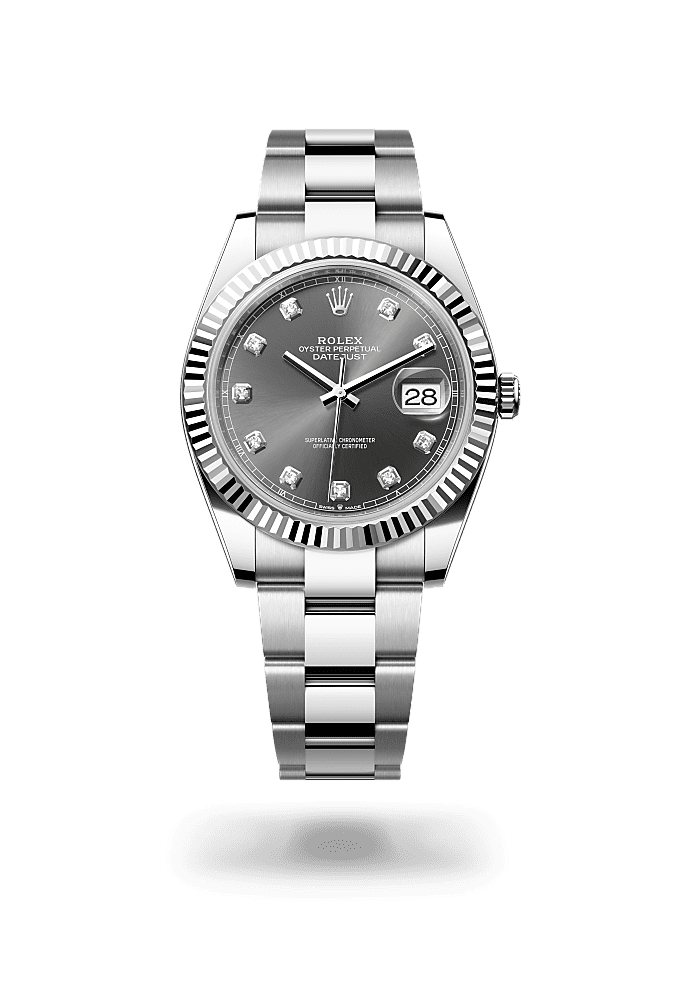 Rolex oyster perpetual datejust black dial top