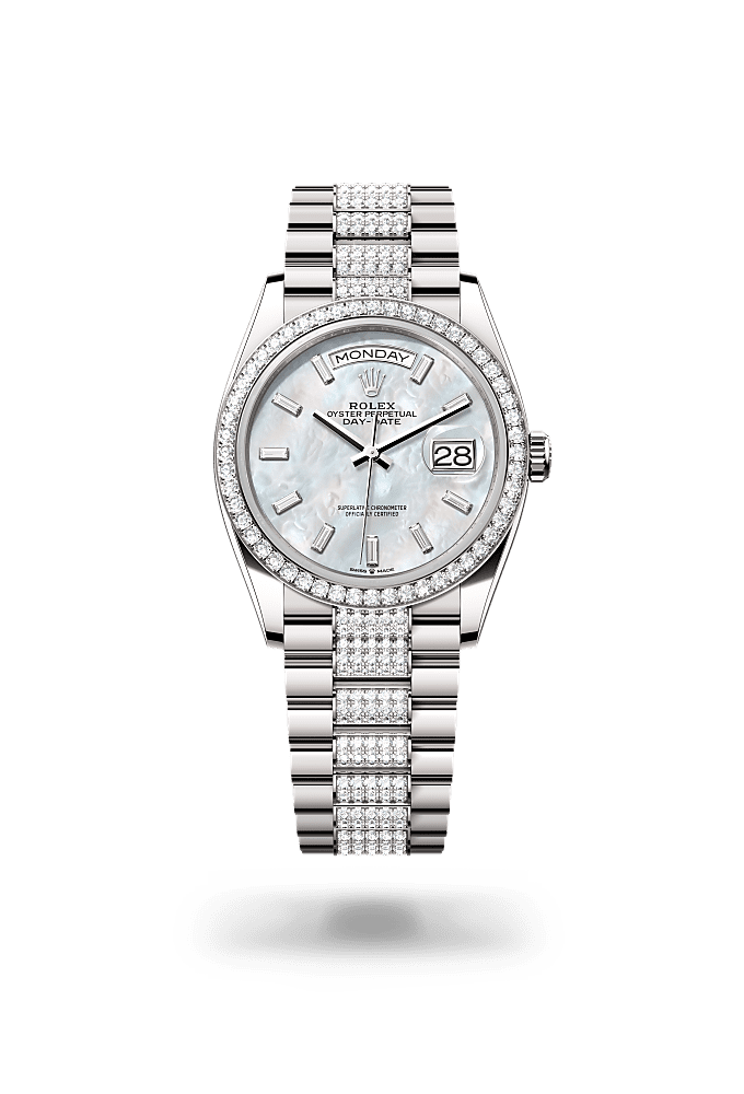 Rolex day date 36 white gold price hot sale