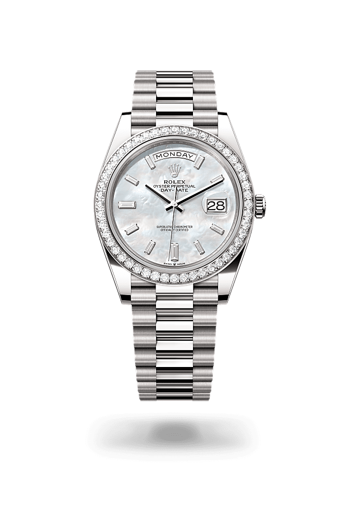 White gold rolex with diamonds 2025