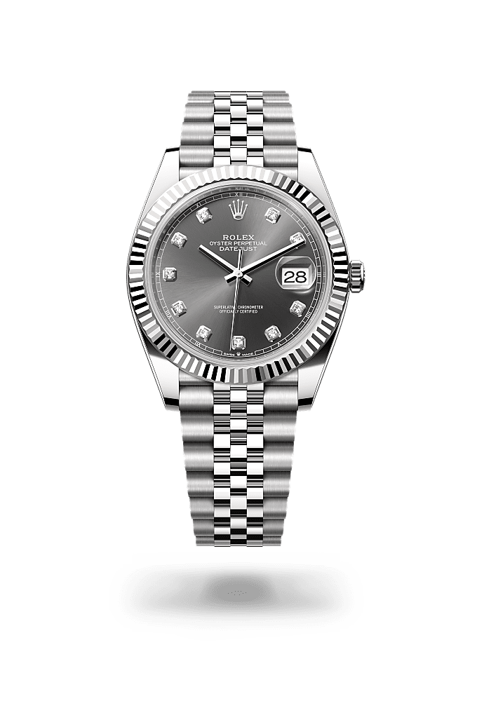 Rolex Datejust 36 White Gold/Steel Black Index Dial & Fluted Bezel Oyster  Bracelet 126234 - BRAND NEW
