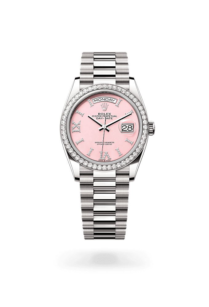 Rolex Day-Date 36 watch: 18 kt white gold - m128239-0021