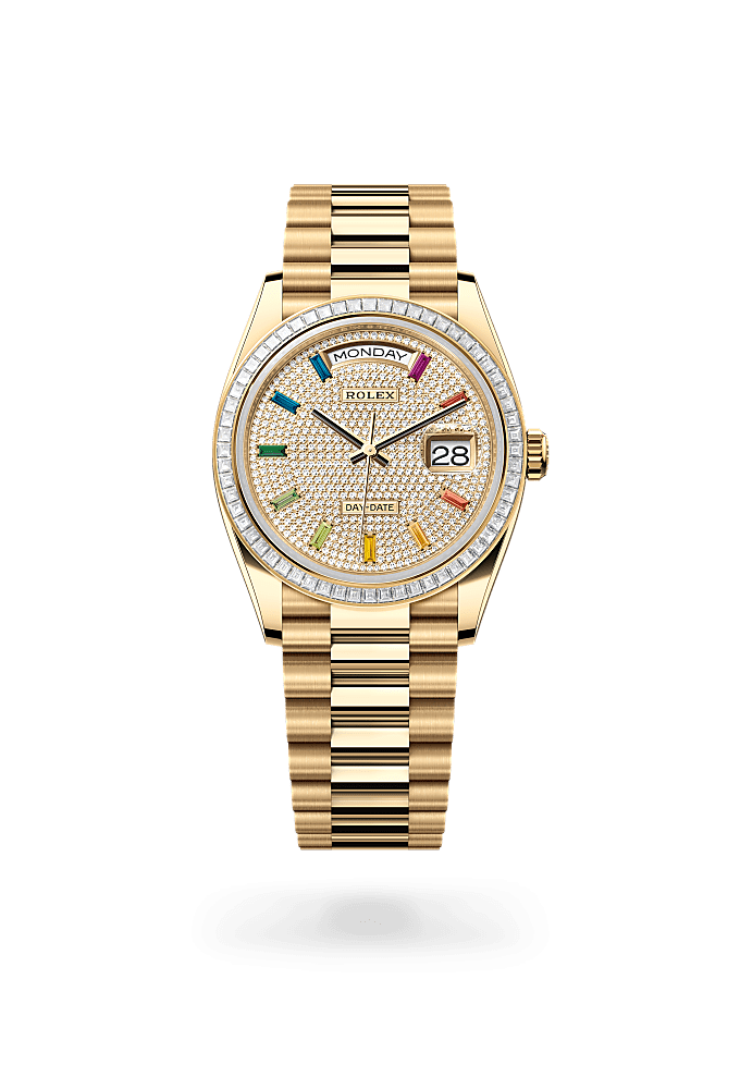 ととこ ロレックス デイデイト 36 ウォッチ：18 ct イエローゴールド