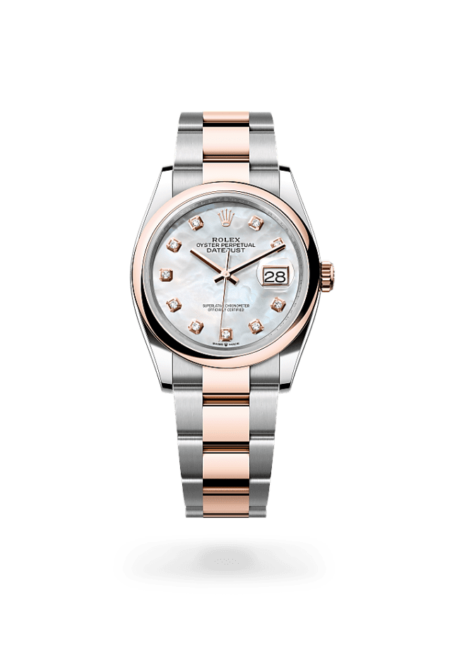 Datejust 36 - Oyster, 36 mm, Oystersteel and Everose gold