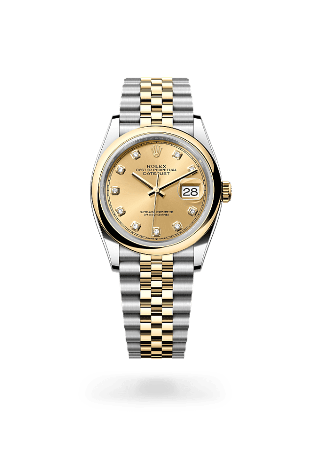 Datejust 36 - Oyster, 36 mm, Oystersteel and yellow gold