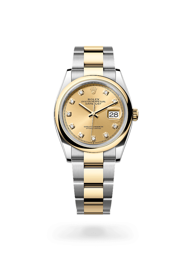 Datejust 36 - Oyster, 36 mm, Oystersteel and yellow gold