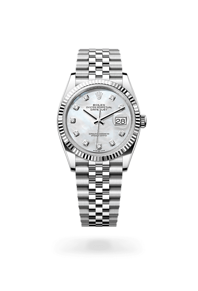 Datejust 36 - Oyster, 36 mm, Oystersteel and white gold