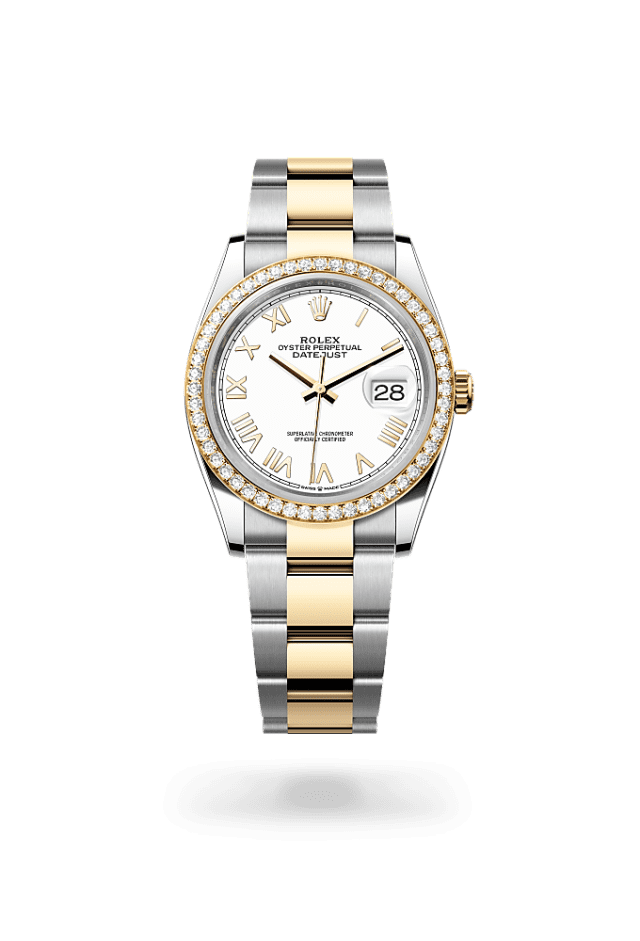Datejust 36 - Oyster, 36 mm, Oystersteel, yellow gold and diamonds - New model