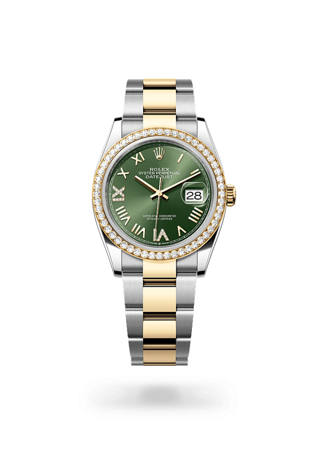 Datejust 36 - Oyster, 36 mm, Oystersteel, yellow gold and diamonds - New model