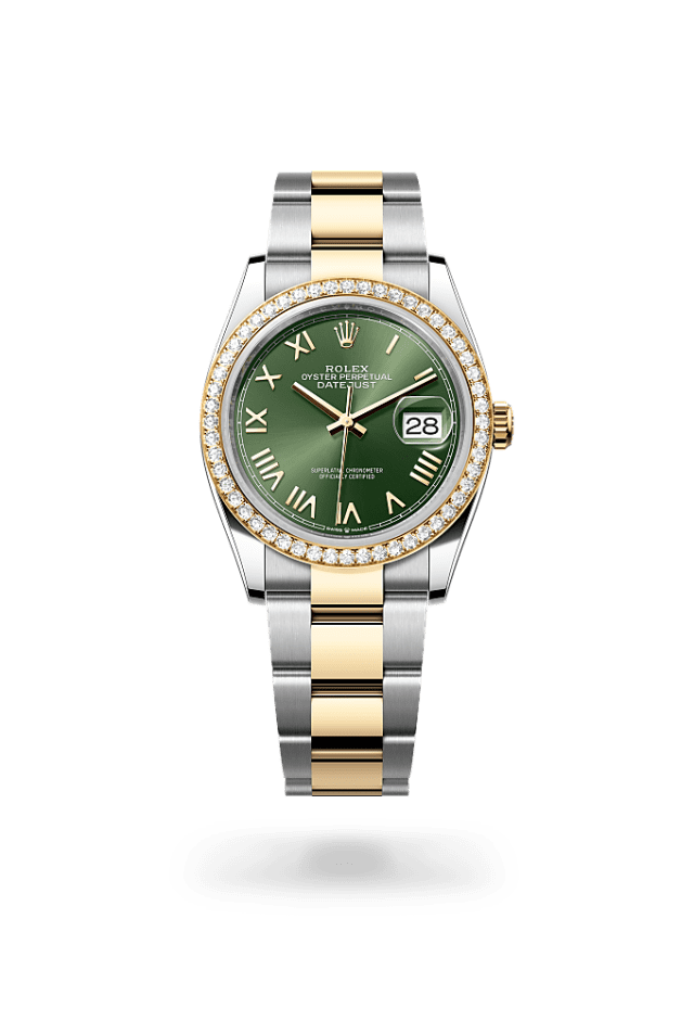 Datejust 36 - Oyster, 36 mm, Oystersteel, yellow gold and diamonds - New model