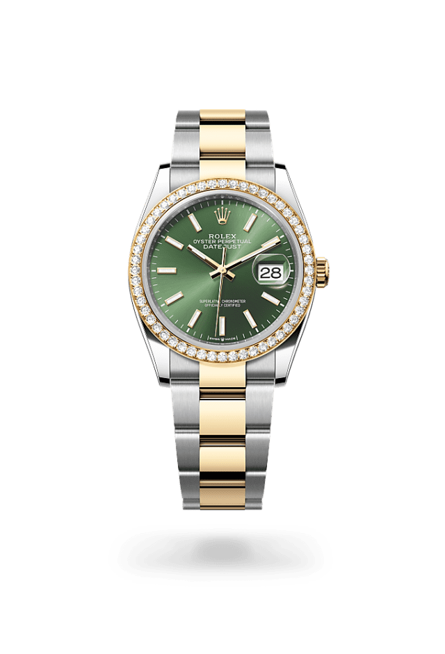Datejust 36 - Oyster, 36 mm, Oystersteel, yellow gold and diamonds - New model