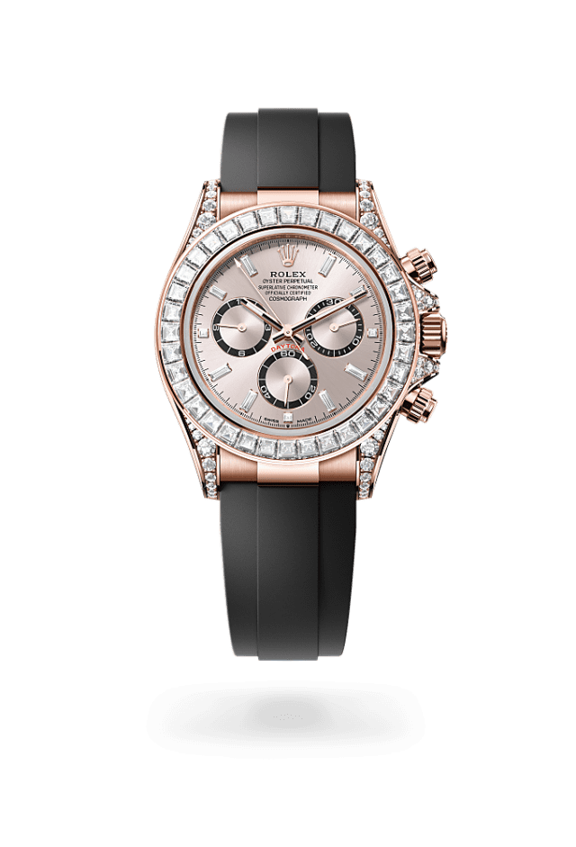 Cosmograph Daytona - Oyster, 40 mm, Everose gold and diamonds