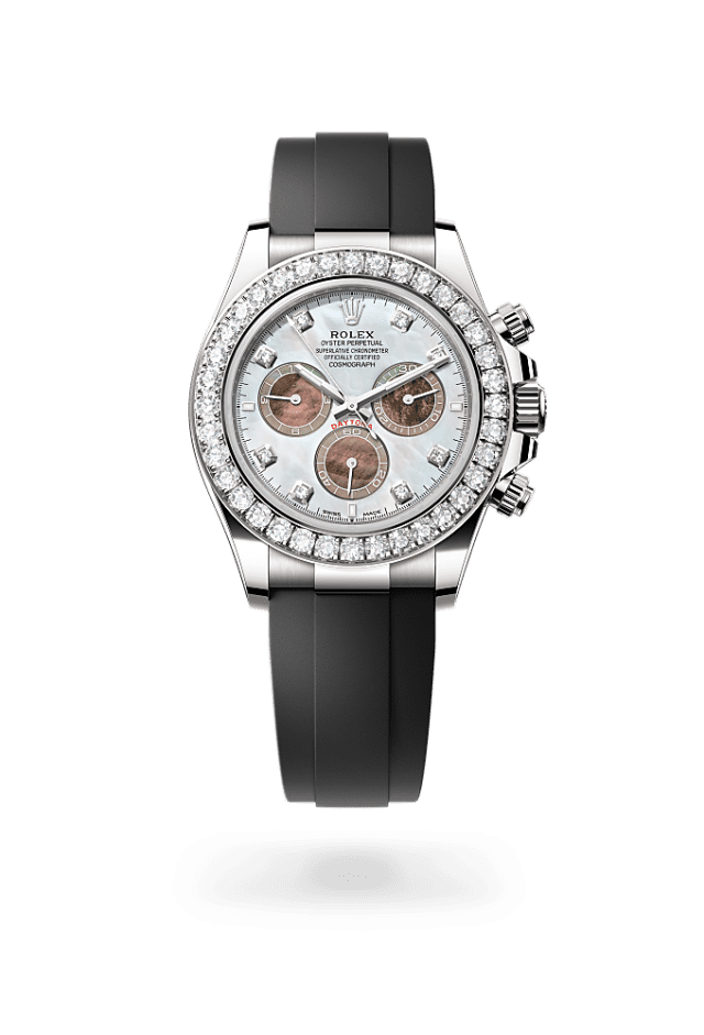 Cosmograph Daytona - Oyster, 40 mm, white gold and diamonds