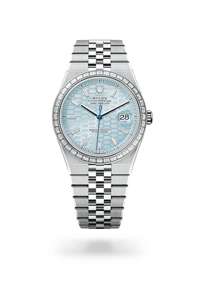 Land-Dweller 40 - Oyster, 40 mm, platinum and diamonds
