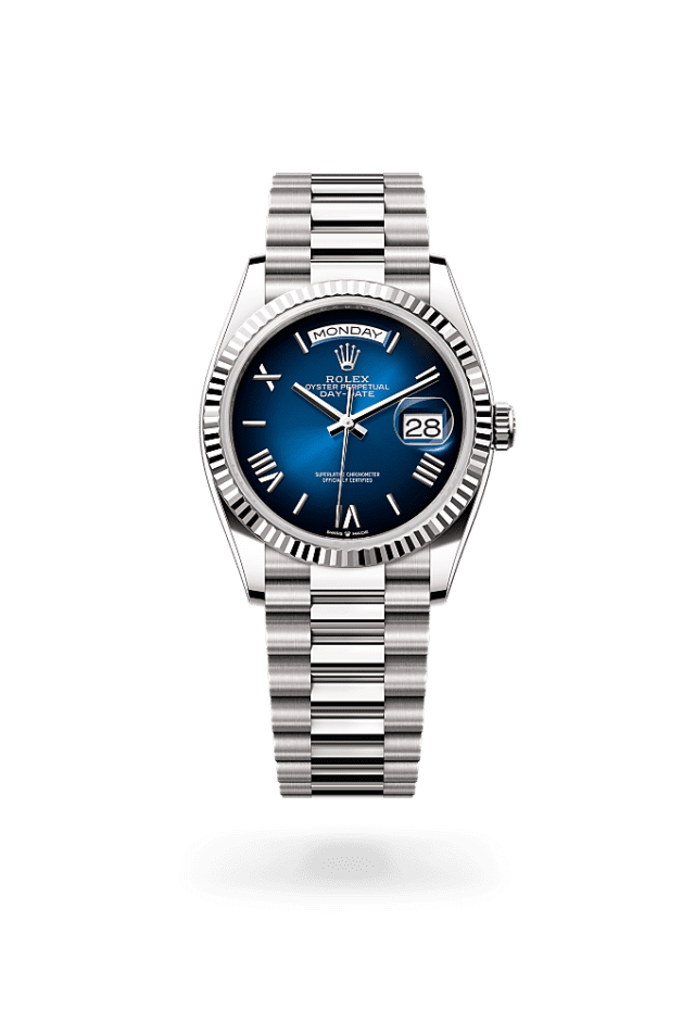Day-Date 36 - Oyster, 36 mm, white gold