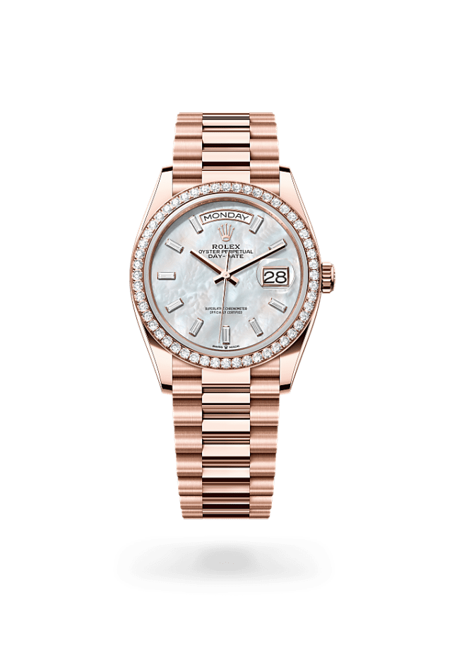 Day-Date 36 - Oyster, 36 mm, Everose gold and diamonds