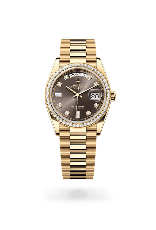 Day-Date 36 - Oyster, 36 mm, yellow gold and diamonds