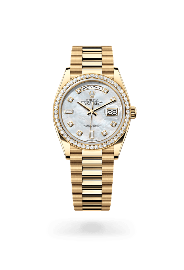 Day-Date 36 - Oyster, 36 mm, yellow gold and diamonds
