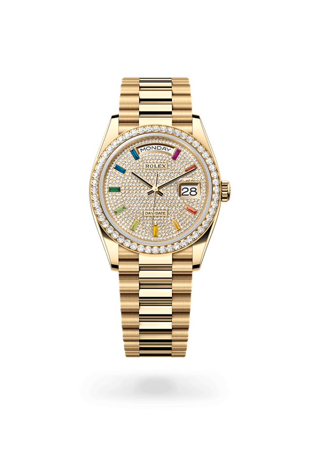 Day-Date 36 - Oyster, 36 mm, yellow gold and diamonds