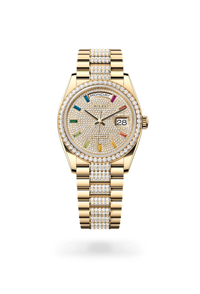 Day-Date 36 - Oyster, 36 mm, yellow gold and diamonds