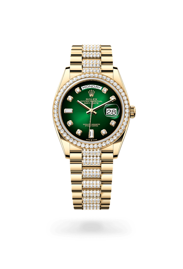 Day-Date 36 - Oyster, 36 mm, yellow gold and diamonds