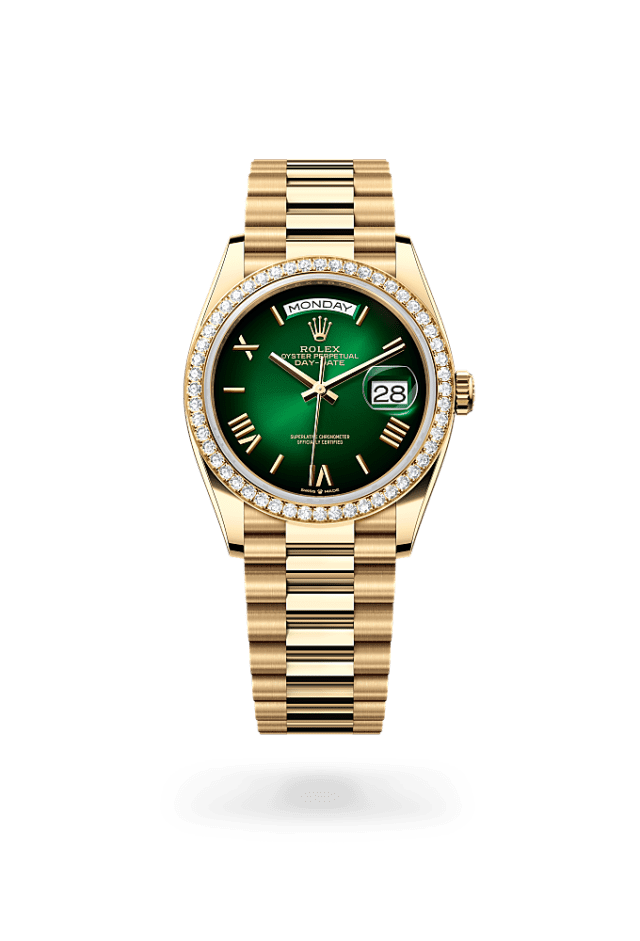 Day-Date 36 - Oyster, 36 mm, yellow gold and diamonds