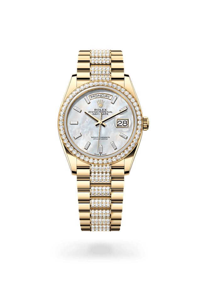 Day-Date 36 - Oyster, 36 mm, yellow gold and diamonds