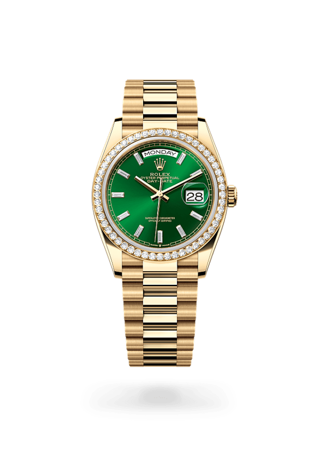 Day-Date 36 - Oyster, 36 mm, yellow gold and diamonds