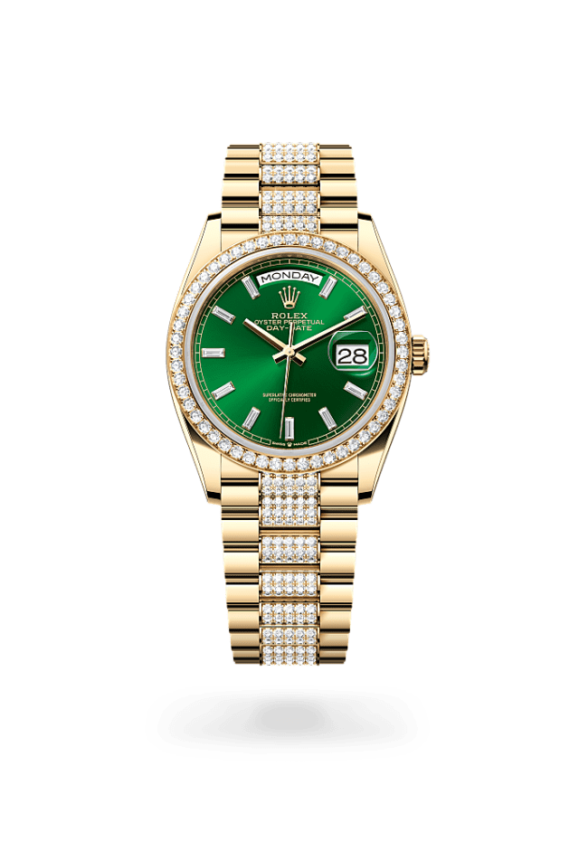 Day-Date 36 - Oyster, 36 mm, yellow gold and diamonds