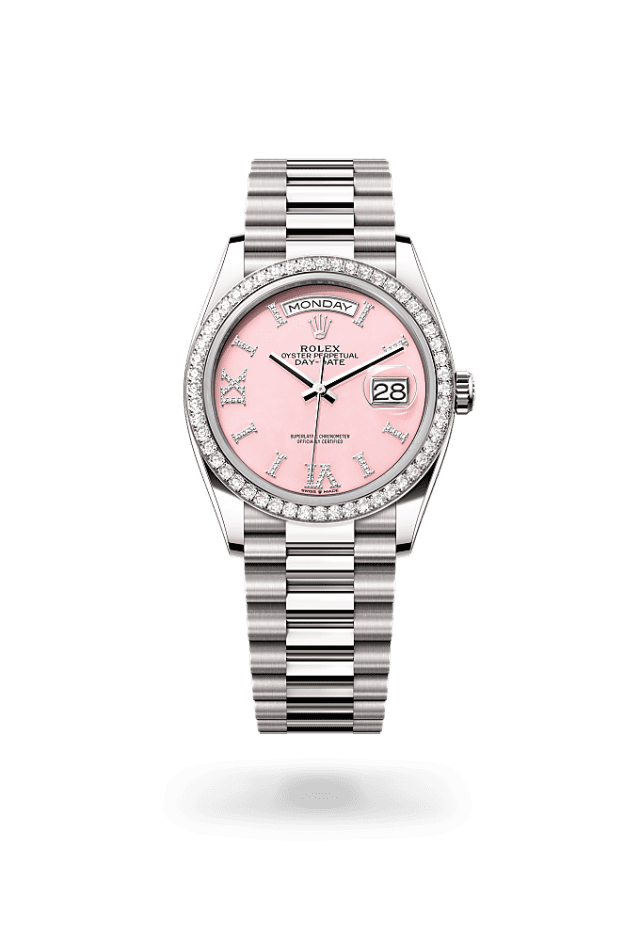 Day-Date 36 - Oyster, 36 mm, white gold and diamonds