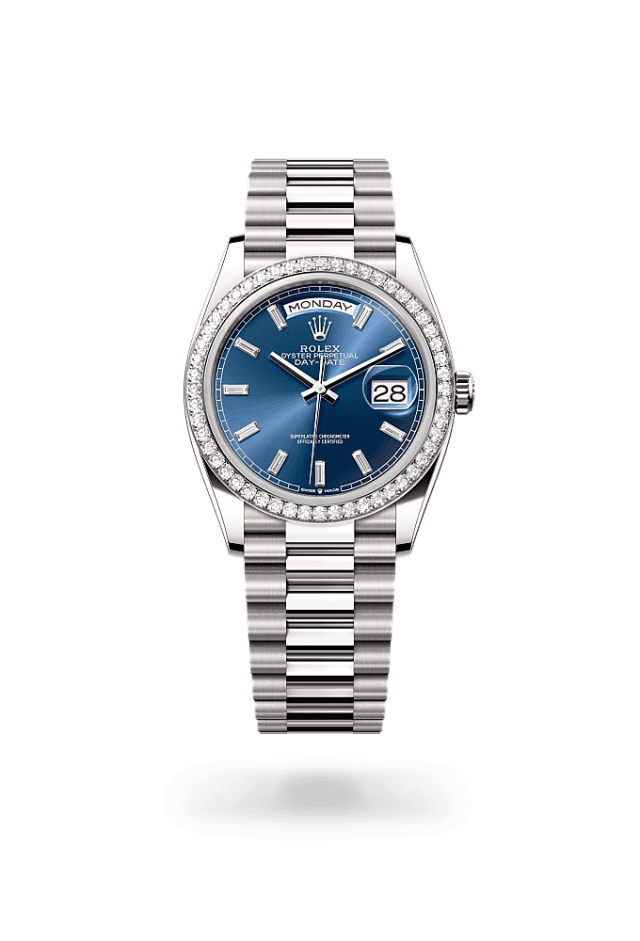 Day-Date 36 - Oyster, 36 mm, white gold and diamonds