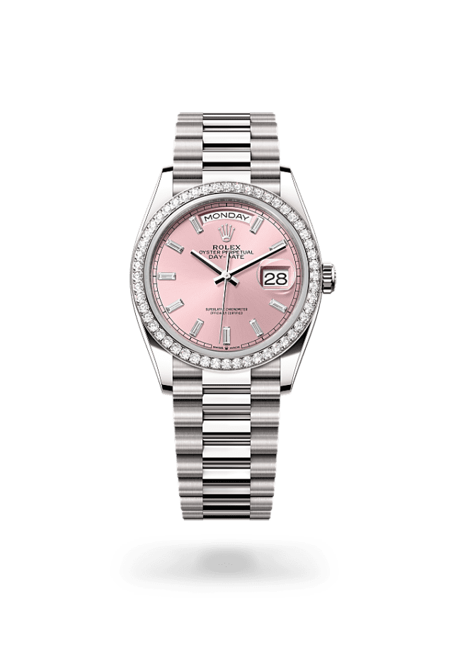 Day-Date 36 - Oyster, 36 mm, white gold and diamonds