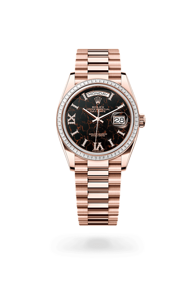 Day-Date 36 - Oyster, 36 mm, Everose gold and diamonds