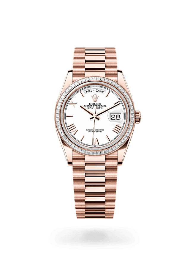 Day-Date 36 - Oyster, 36 mm, Everose gold and diamonds
